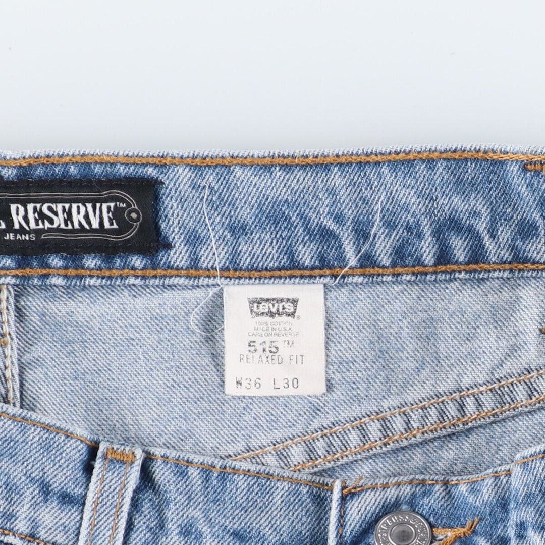 90'S Levi's 515 Relaxed Fit Special Reserve Straight Denim Pants Made in USA Men's W36 Vintage /taa001609