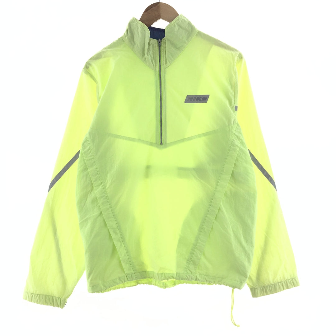 90'S Nike Silver Tag Half Zip Nylon Pullover Men's L Vintage /taa001826