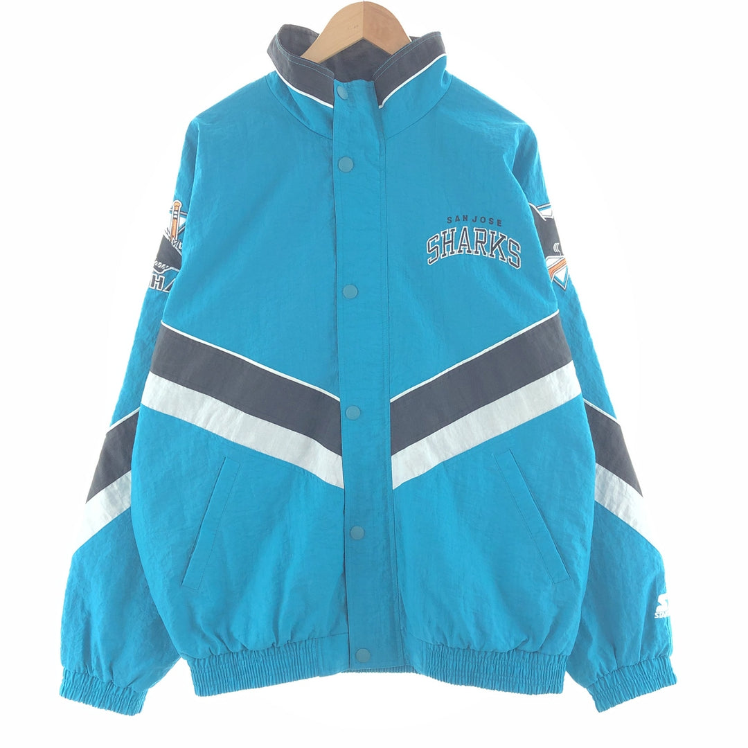 Starter NHL SAN JOSE SHARKS Nylon Jacket Men's XL /taa001831