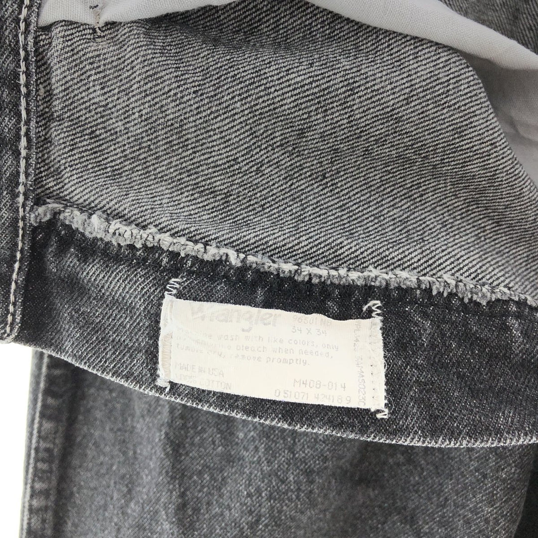 90'S Wrangler Black Jeans Denim Pants Made in USA Men's W34 Vintage /taa002009