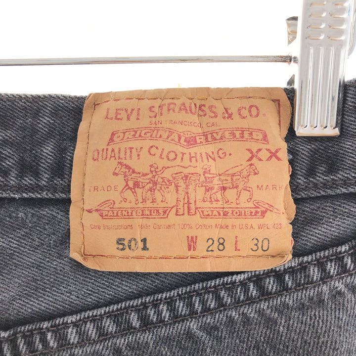 Levi's Levi's 501 Black Jeans Straight Denim Pants Made in USA Women's M (w26) /taa002043