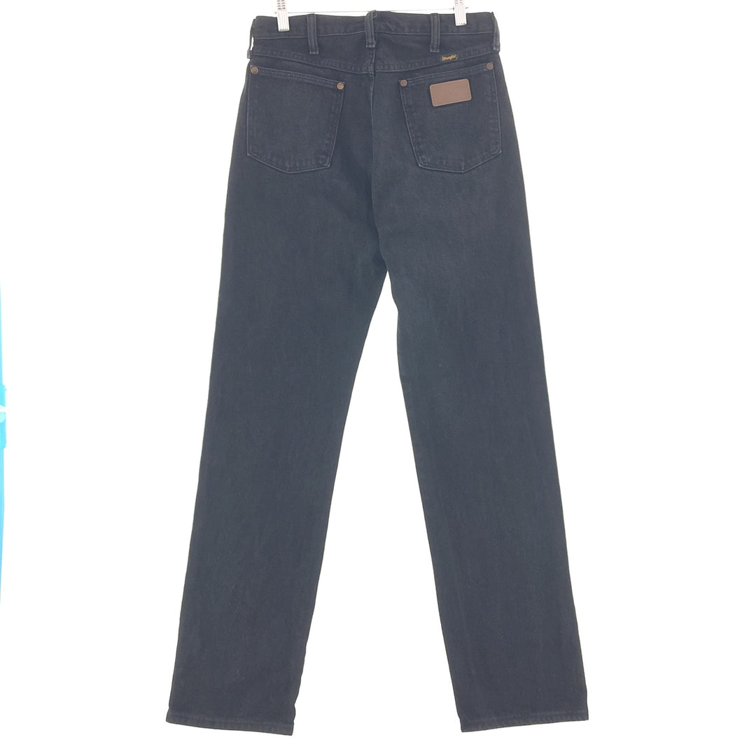 Wrangler Black Jeans Straight Denim Pants Made in USA Men's W30 /taa002100