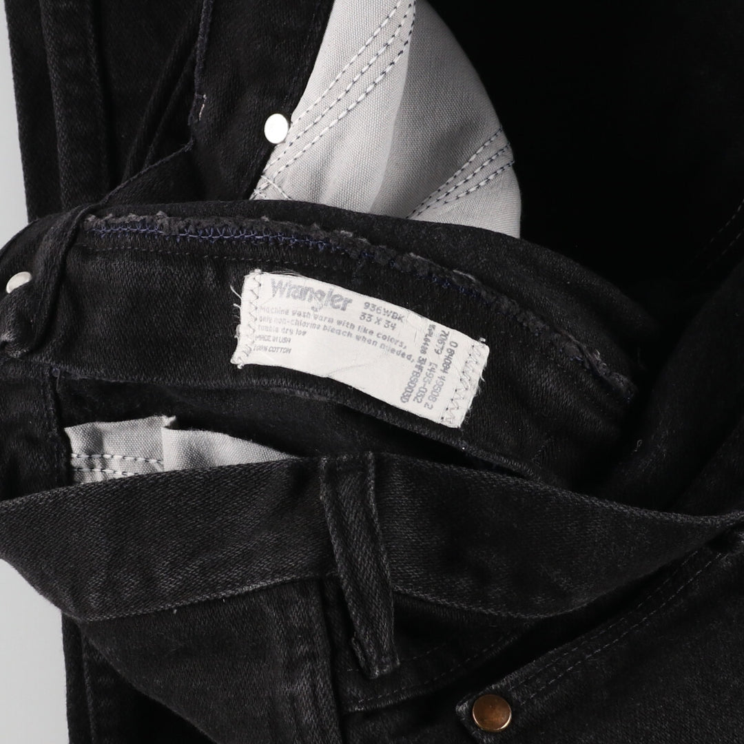 80s-90'S Wrangler Black Denim Pants Made in USA Men's W33 Vintage /taa002132