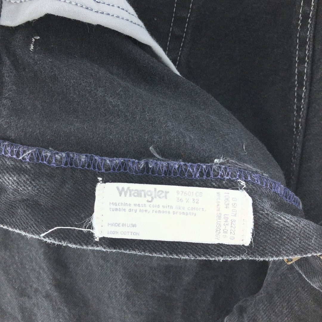 90'S Wrangler Black Jeans Denim Pants Made in USA Men's W34 Vintage /taa002302