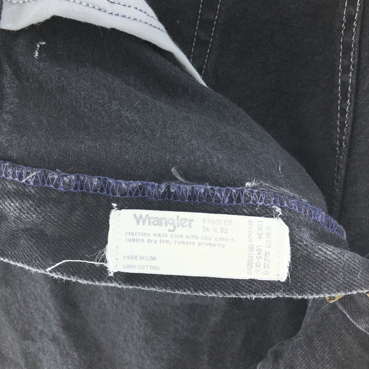 90'S Wrangler Black Jeans Denim Pants Made in USA Men's W34 Vintage /taa002302