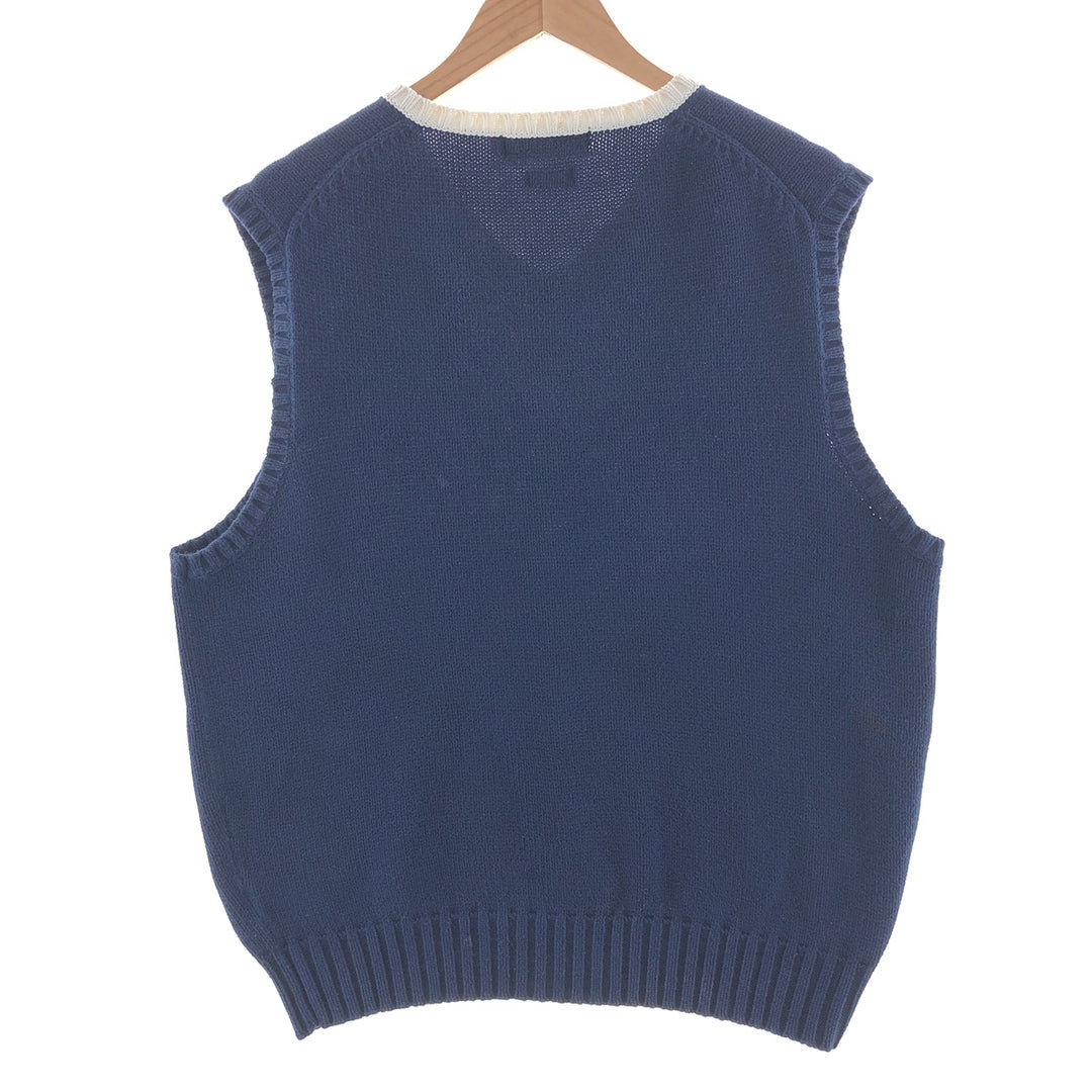 Ralph Lauren POLO by Ralph Lauren V-neck cotton knit vest, men's L /taa002306