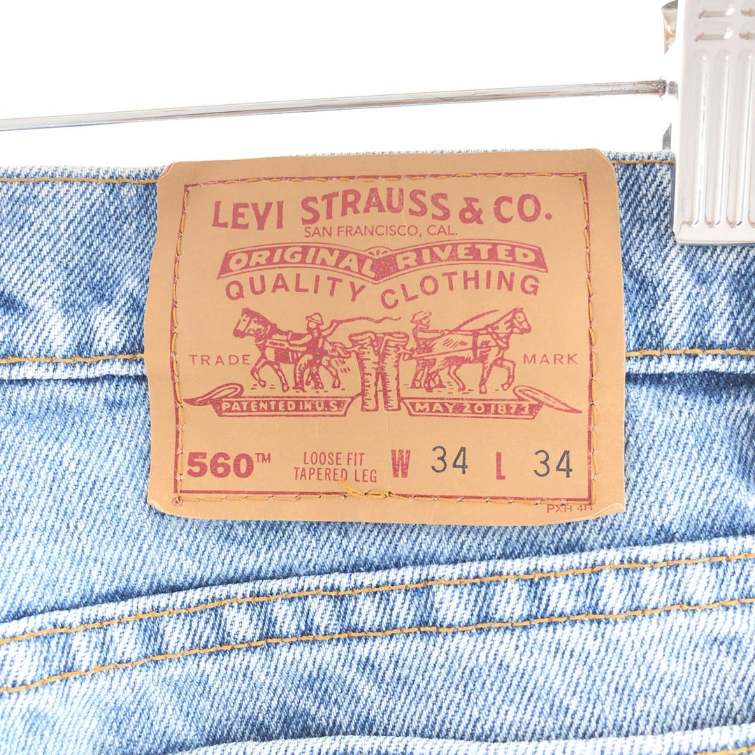 90'S Levi's 550 LOOSE FIT TAPERED LEG Tapered Jeans Denim Pants Made in USA Men's W34 Vintage /taa002349