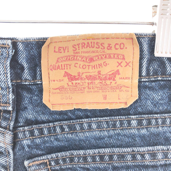 90'S Levi's 550 Chemical Wash Tapered Jeans Denim Pants Made in USA Men's W29 Vintage /taa002358