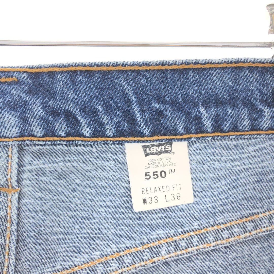 90'S Levi's 550 Relaxed Fit Tapered Jeans Denim Pants Made in USA Men's W33 Vintage /taa002361