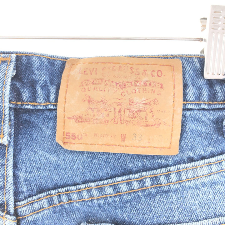 90'S Levi's 550 Relaxed Fit Tapered Jeans Denim Pants Made in USA Men's W33 Vintage /taa002361