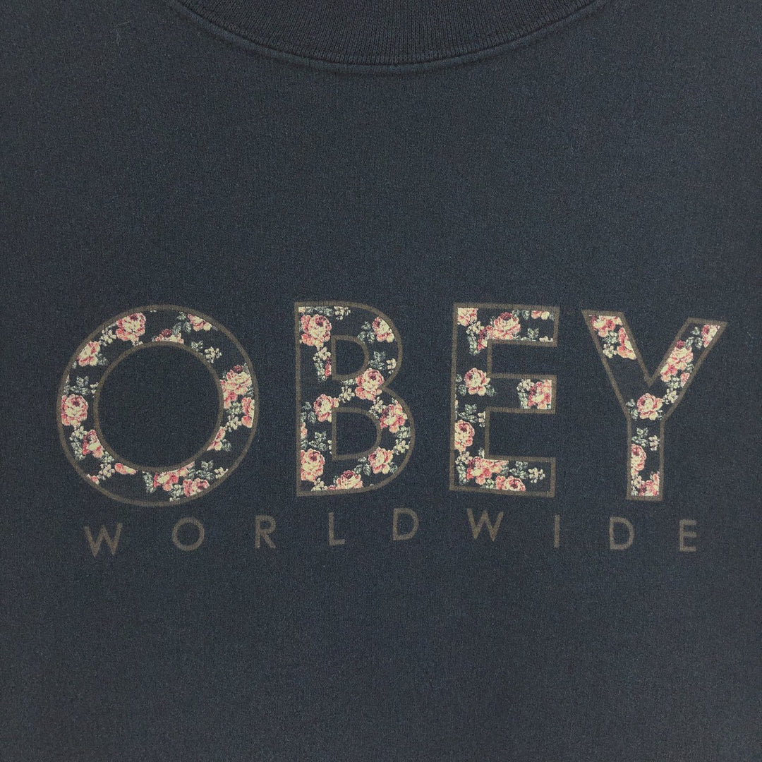 Obey Printed Sweatshirt Trainer Men's M /taa002582