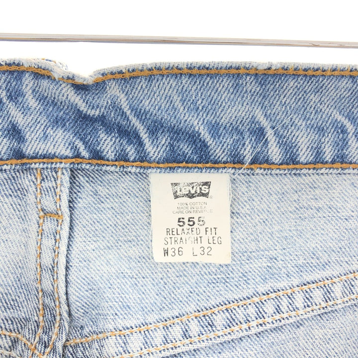 90'S Levi's 555 Relaxed Fit Straight Leg Denim Pants Made in USA Men's W36 Vintage /taa002745