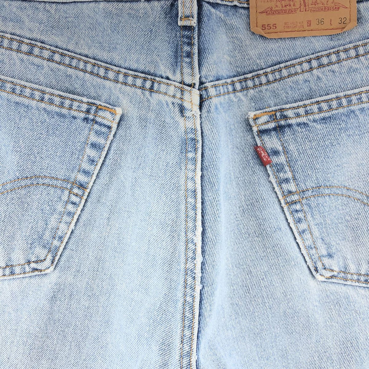 90'S Levi's 555 Relaxed Fit Straight Leg Denim Pants Made in USA Men's W36 Vintage /taa002745