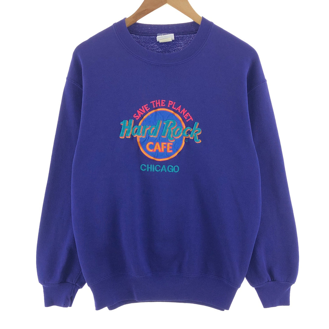 90'S Hard Rock Cafe HARD ROCK CAFE Advertising Sweatshirt Trainer Made in USA Men's M Vintage /taa002759