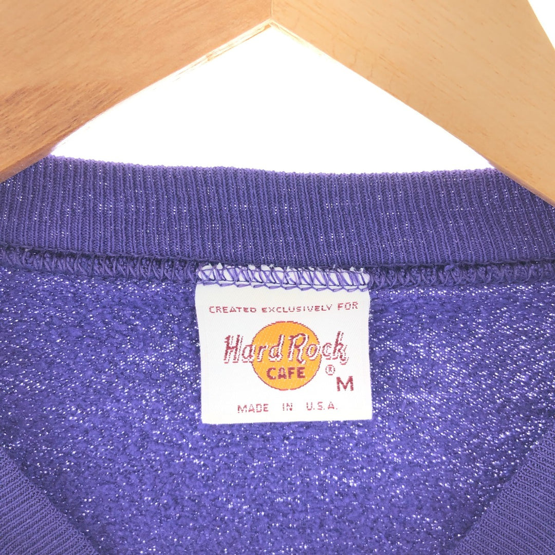 90'S Hard Rock Cafe HARD ROCK CAFE Advertising Sweatshirt Trainer Made in USA Men's M Vintage /taa002759