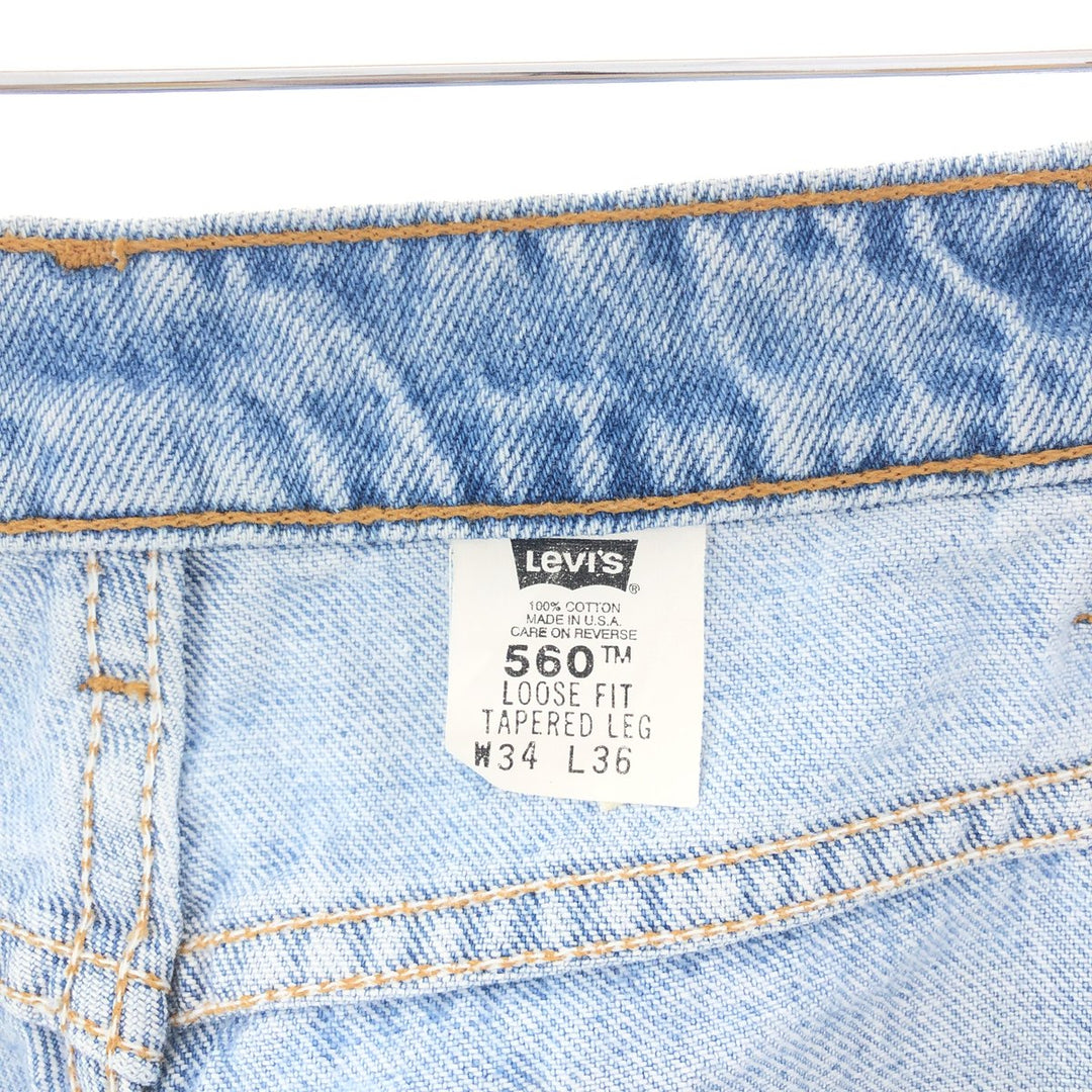 90'S Levi's 550 LOOSE FIT TAPERED LEG Tapered Denim Pants Made in USA Men's W34 Vintage /taa002826