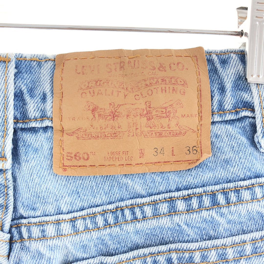 90'S Levi's 550 LOOSE FIT TAPERED LEG Tapered Denim Pants Made in USA Men's W34 Vintage /taa002826