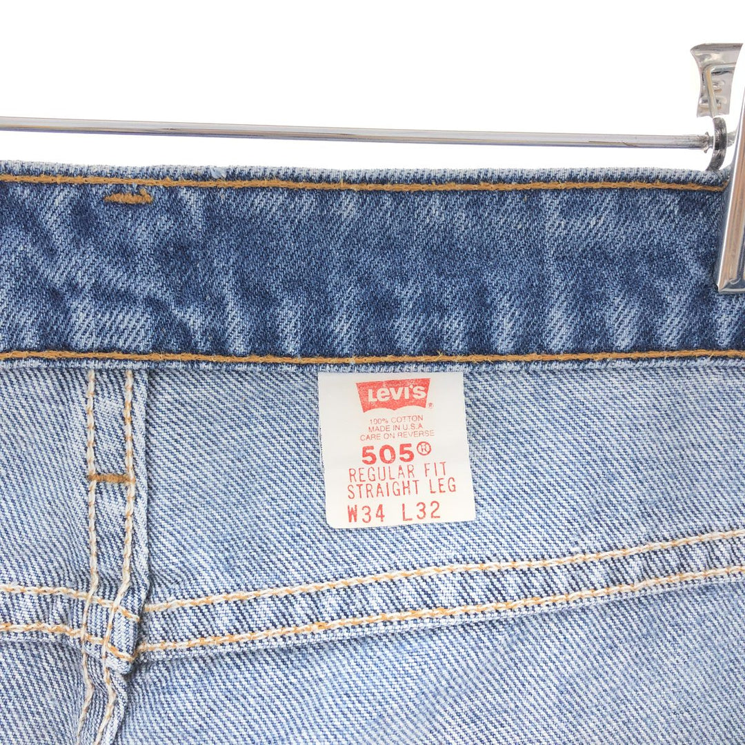 90'S Levi's 505 REGULAR FIT STRAIGHT LEG tapered denim pants made in USA men's w34 vintage /taa002855