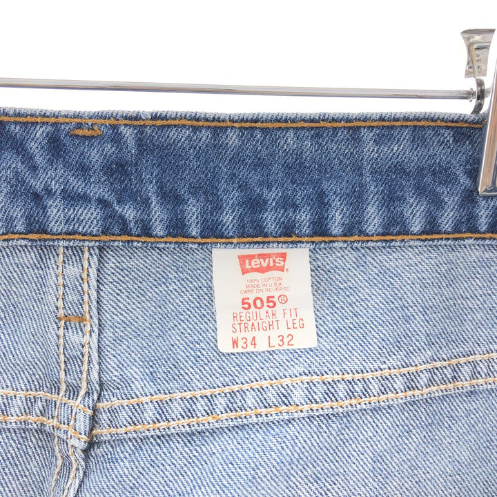 90'S Levi's 505 REGULAR FIT STRAIGHT LEG tapered denim pants made in USA men's w34 vintage /taa002855