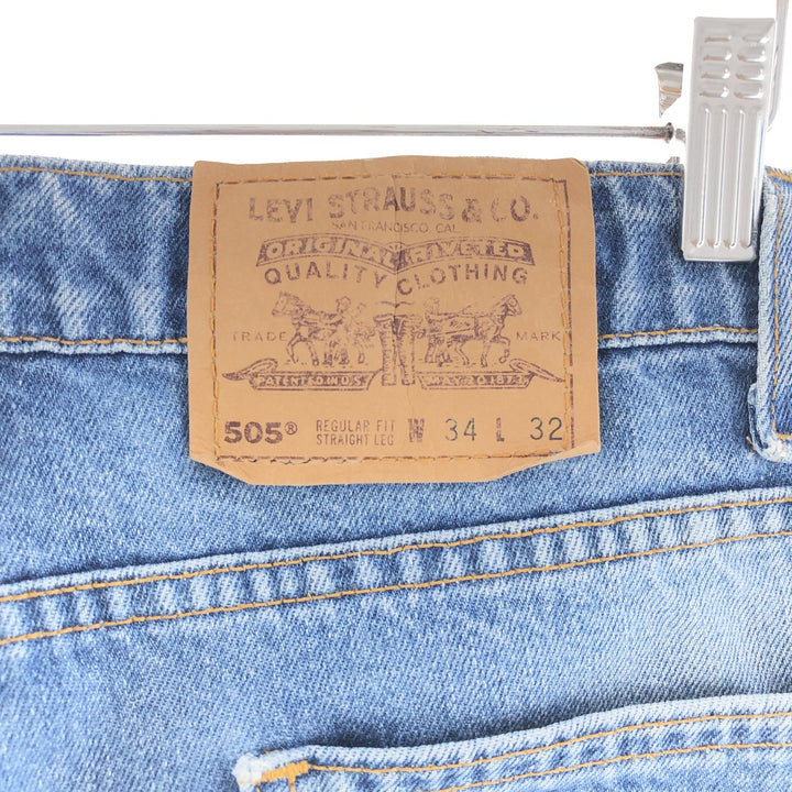 90'S Levi's 505 REGULAR FIT STRAIGHT LEG tapered denim pants made in USA men's w34 vintage /taa002855