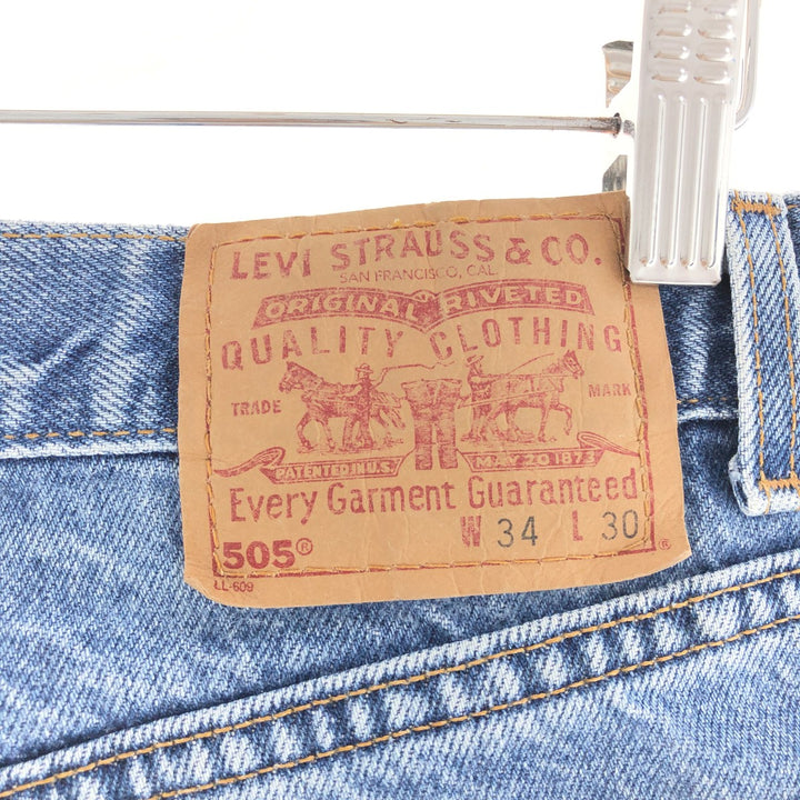00'S Levi's 505 REGULAR FIT STRAIGHT LEG tapered denim pants made in USA men's w34 /taa002859