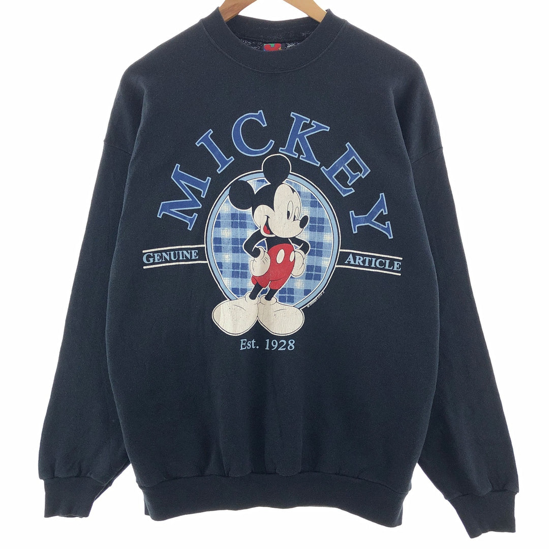 90'S MICKEY UNLIMITED MICKEY MOUSE Mickey Mouse character sweatshirt, made in USA, men's XL /taa002922