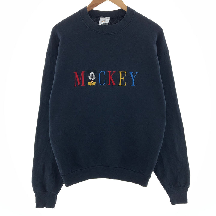 90'S MICKEY and CO. MICKEY MOUSE Mickey Mouse character sweatshirt, sweatshirt, men's L, vintage /taa002924