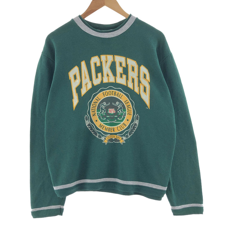 90'S NUTMEG NFL GREEN BAY PACKERS Sweatshirt Trainer Made in USA Men's L Vintage /taa003046