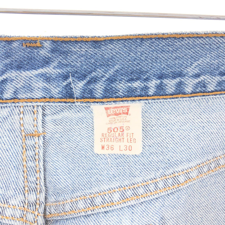90'S Levi's 505 REGULAR FIT STRAIGHT LEG tapered denim pants made in USA men's w36 vintage /taa003167