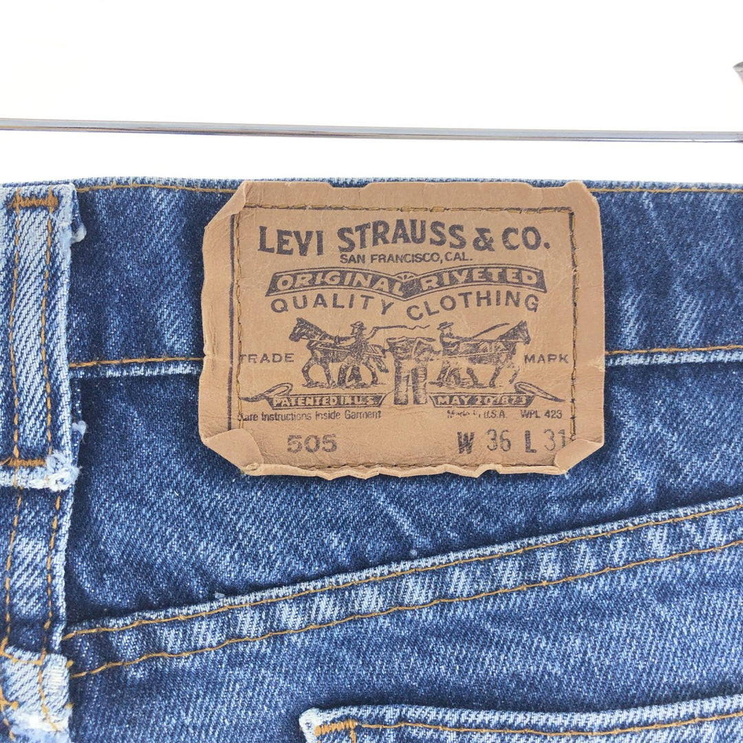 90'S Levi's 505 tapered denim pants made in USA, men's w36 vintage /taa003185