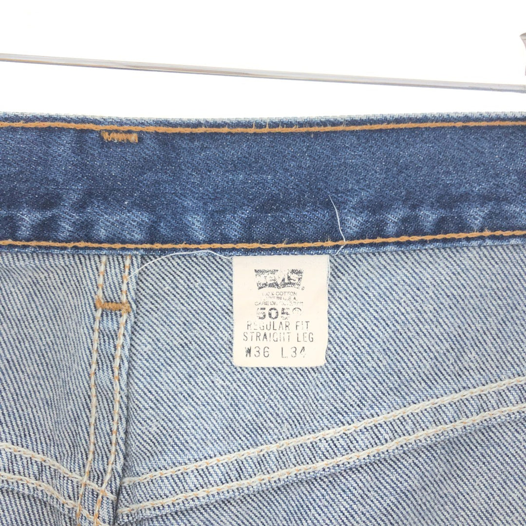 00'S Levi's 505 REGULAR FIT STRAIGHT LEG tapered denim pants made in USA men's w36 /taa003191