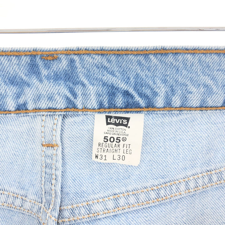 90'S Levi's 505 REGULAR FIT STRAIGHT LEG tapered denim pants made in USA men's w31 vintage /taa003192