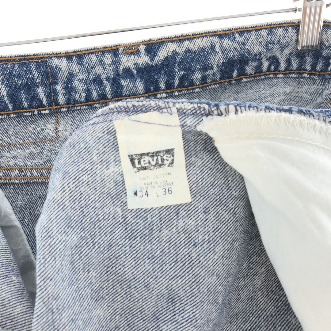 90'S Levi's 40505-0208 Chemical Wash Tapered Denim Pants Made in USA Men's W34 Vintage /taa003207