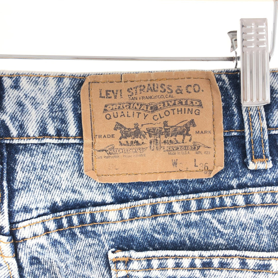 90'S Levi's 40505-0208 Chemical Wash Tapered Denim Pants Made in USA Men's W34 Vintage /taa003207