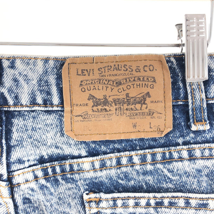 90'S Levi's 40505-0208 Chemical Wash Tapered Denim Pants Made in USA Men's W34 Vintage /taa003207
