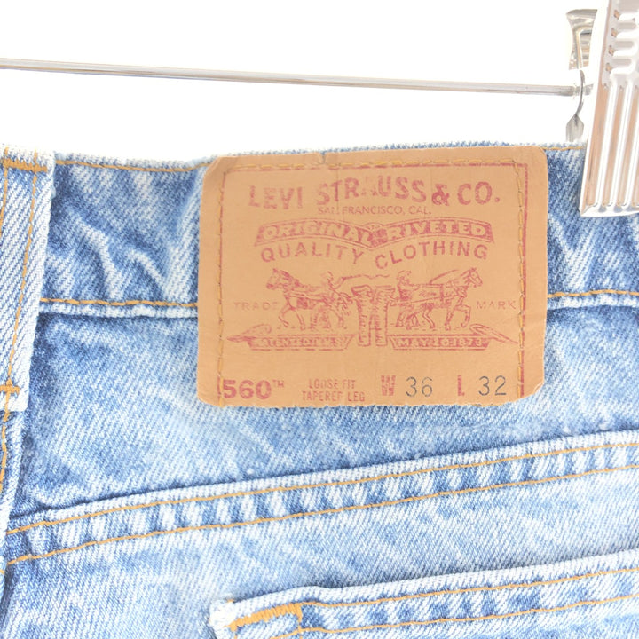 90'S Levi's 560 LOOSE FIT TAPERED LEG Tapered Denim Pants Made in USA Men's W36 Vintage /taa003274