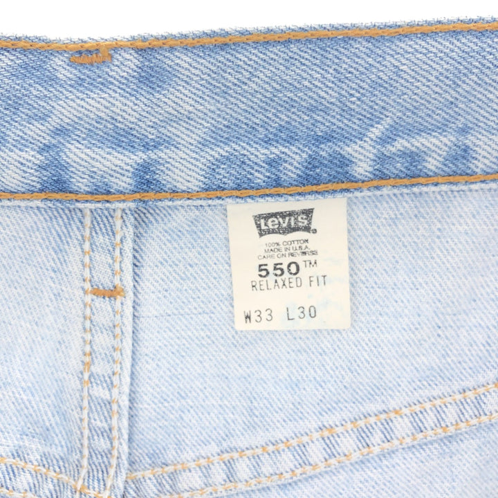 Levi's 550 Relaxed Fit Tapered Denim Pants Made in USA Men's w33 /taa003275