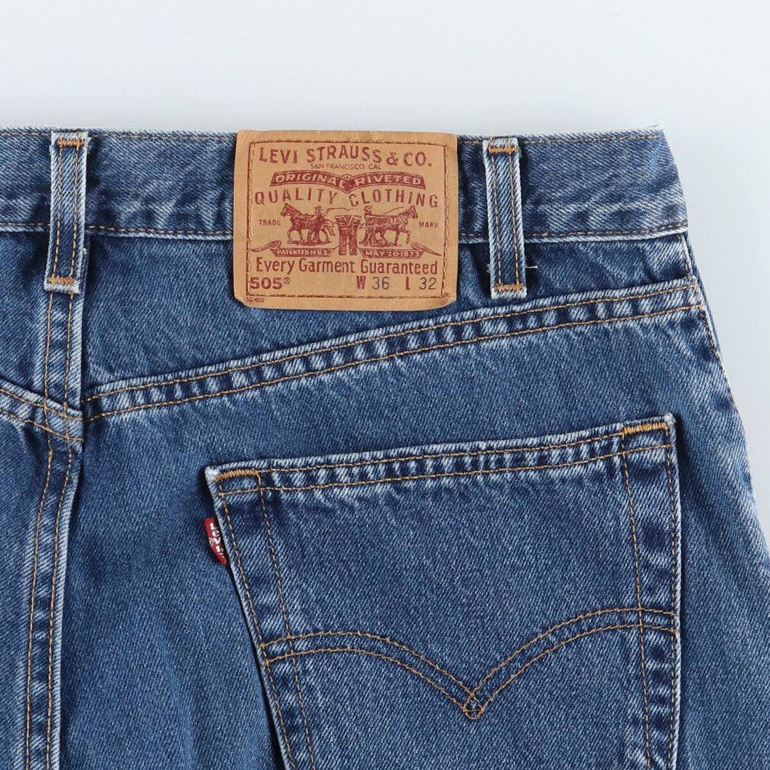 Levi's 505 REGULAR FIT STRAIGHT LEG tapered denim pants made in USA men's w36 /taa003287