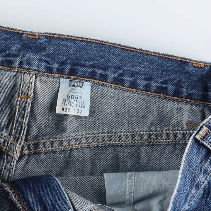 Levi's 505 REGULAR FIT STRAIGHT LEG tapered denim pants made in USA men's w36 /taa003287