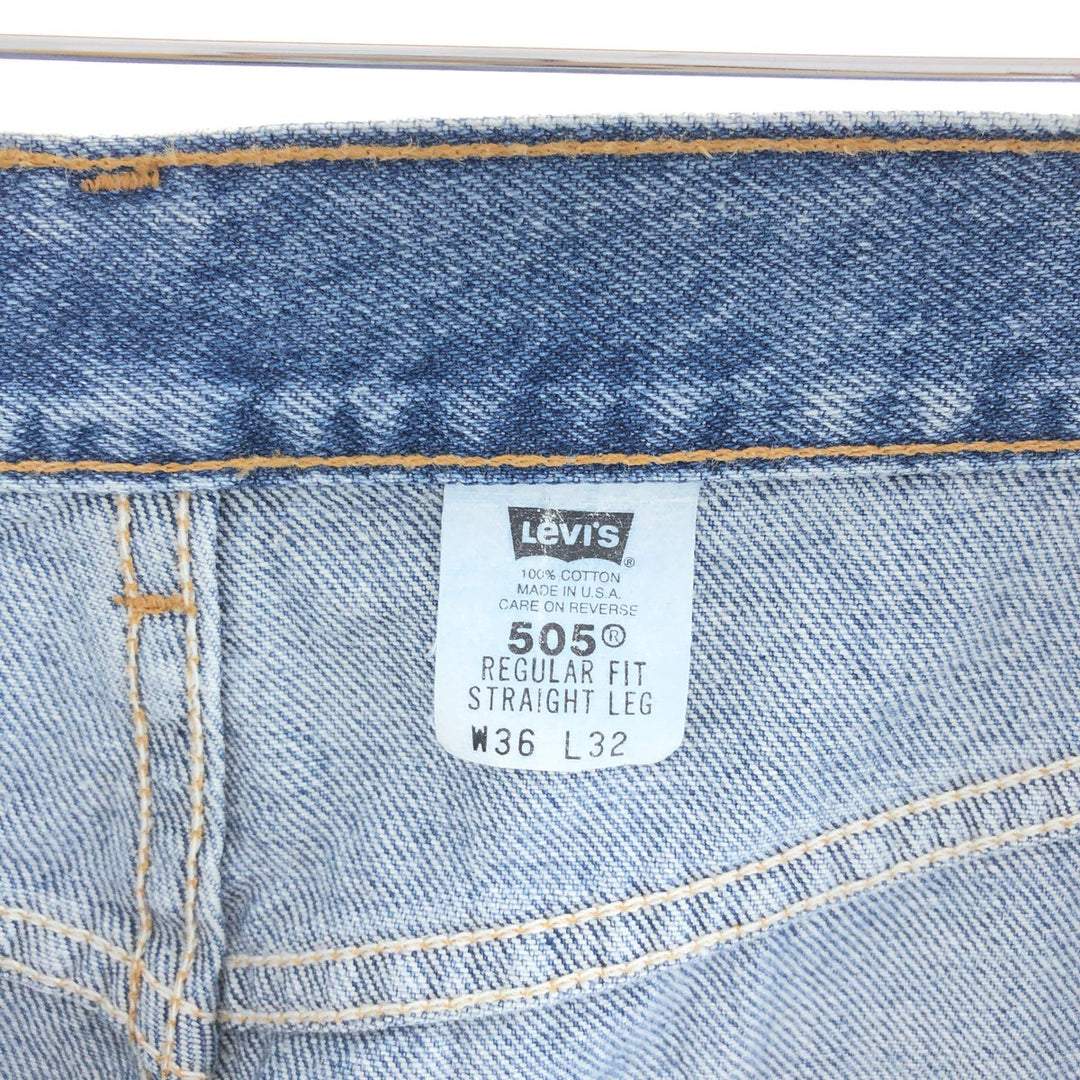 00'S Levi's 505 REGULAR FIT STRAIGHT LEG tapered denim pants made in USA men's w36 /taa003291