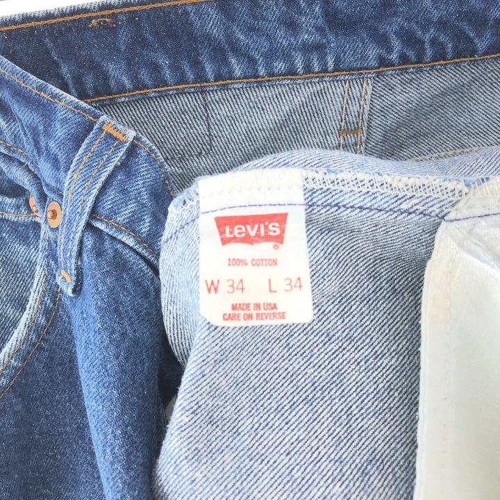 90'S Levi's 505 REGULAR FIT STRAIGHT LEG tapered denim pants made in USA men's w34 vintage /taa003296