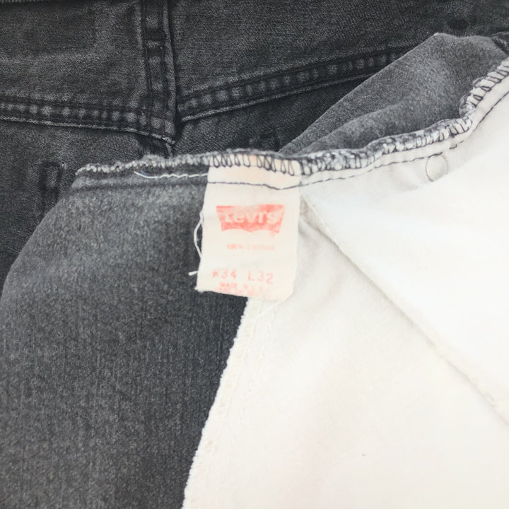 90'S Levi's 40505-4559 Black Denim Tapered Denim Pants Made in USA Men's W34 Vintage /taa003621