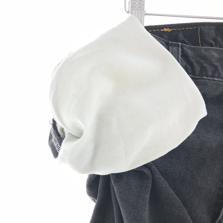 Levi's 505 REGULAR FIT STRAIGHT LEG black denim tapered denim pants men's w36 /taa003643