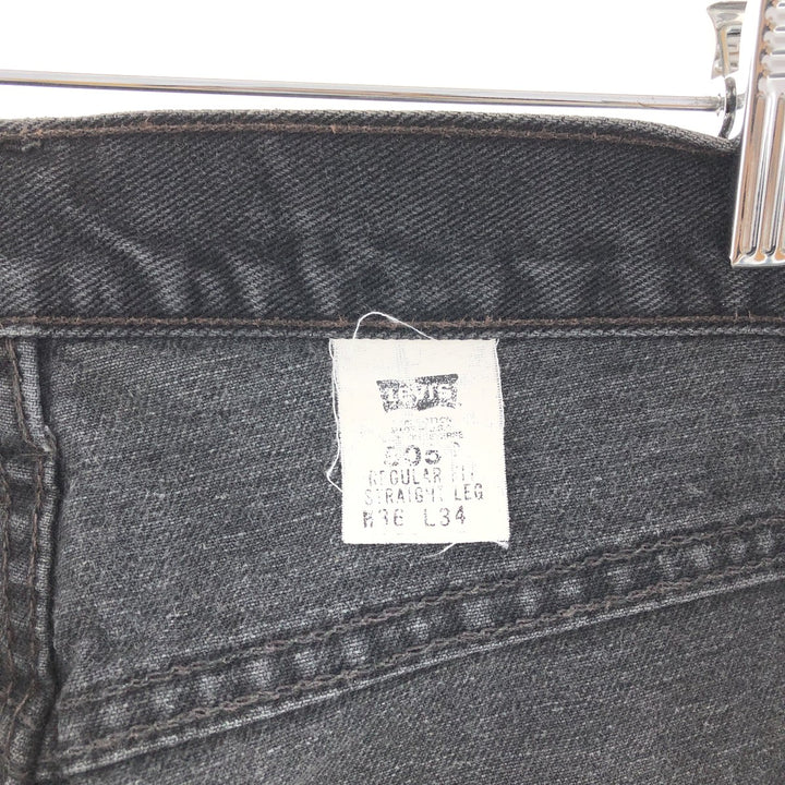 ~00'S Levi's 505 REGULAR FIT STRAIGHT LEG Black Denim Tapered Denim Pants Made in USA Men's w36 /taa003670