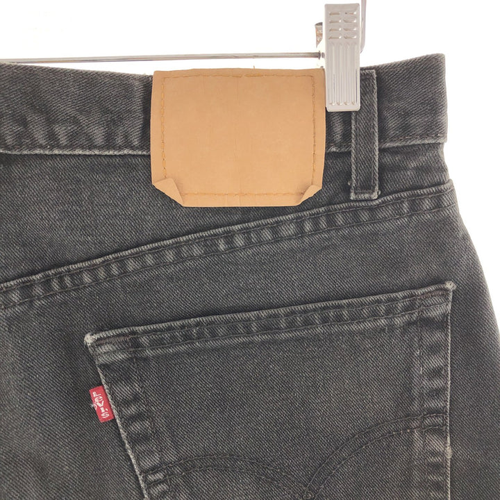 ~00'S Levi's 505 REGULAR FIT STRAIGHT LEG Black Denim Tapered Denim Pants Made in USA Men's w36 /taa003670