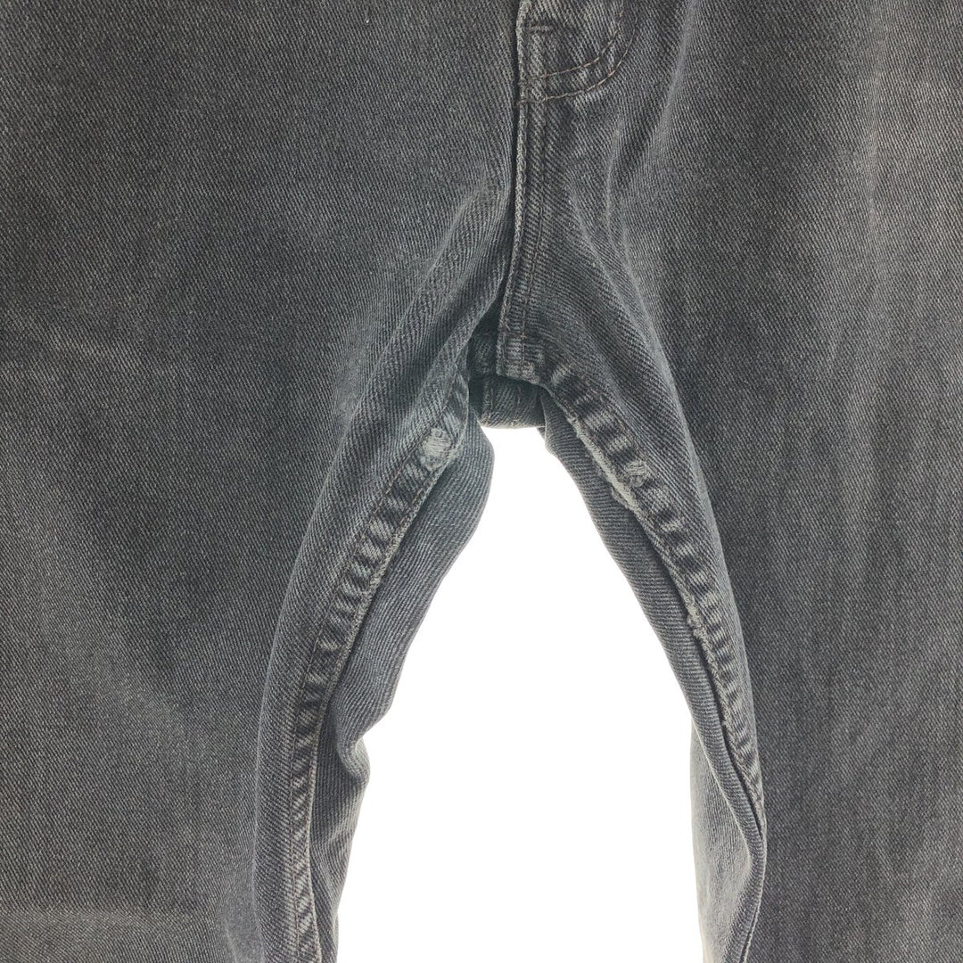 ~00'S Levi's 505 REGULAR FIT STRAIGHT LEG Black Denim Tapered Denim Pants Made in USA Men's w36 /taa003670