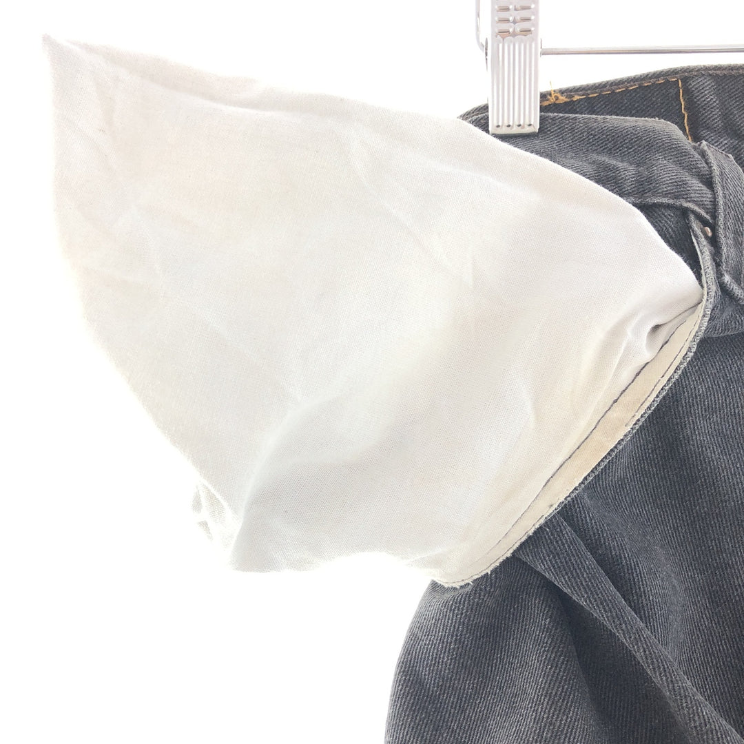 ~00'S Levi's 505 REGULAR FIT STRAIGHT LEG Black Denim Tapered Denim Pants Made in USA Men's w36 /taa003670