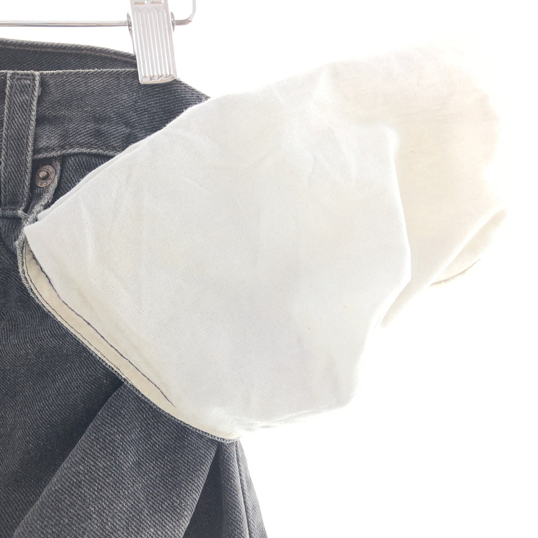 ~00'S Levi's 505 REGULAR FIT STRAIGHT LEG Black Denim Tapered Denim Pants Made in USA Men's w36 /taa003670