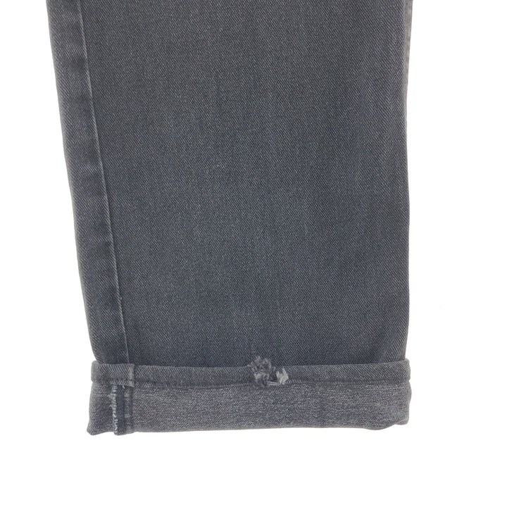 ~00'S Levi's 505 REGULAR FIT STRAIGHT LEG Black Denim Tapered Denim Pants Made in USA Men's w36 /taa003670