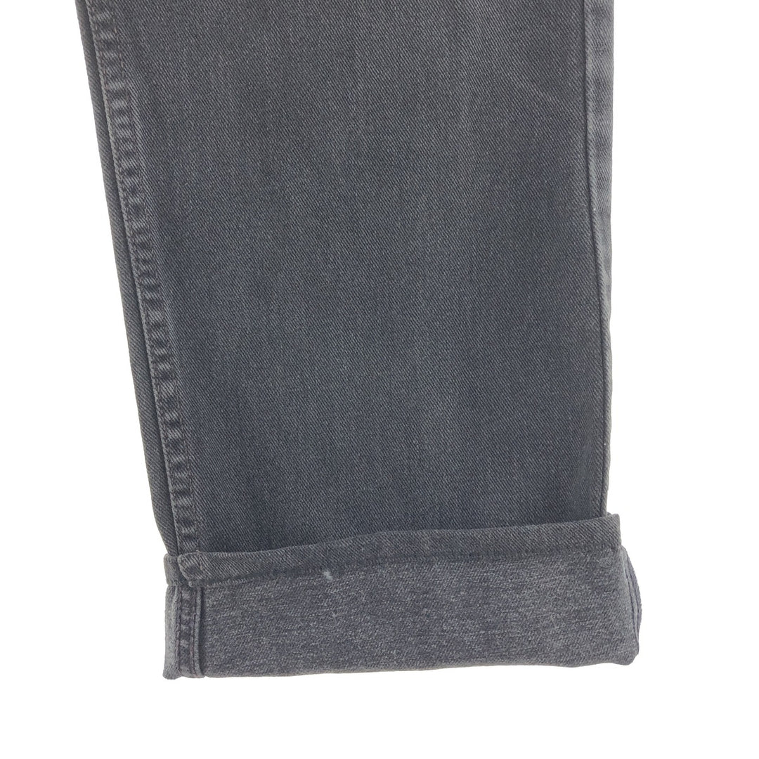 ~00'S Levi's 505 REGULAR FIT STRAIGHT LEG Black Denim Tapered Denim Pants Made in USA Men's w36 /taa003670